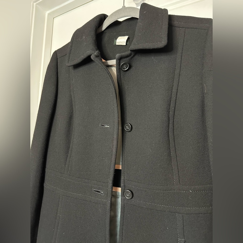 Black J. Crew Thinsulate Trench Coat Size 10